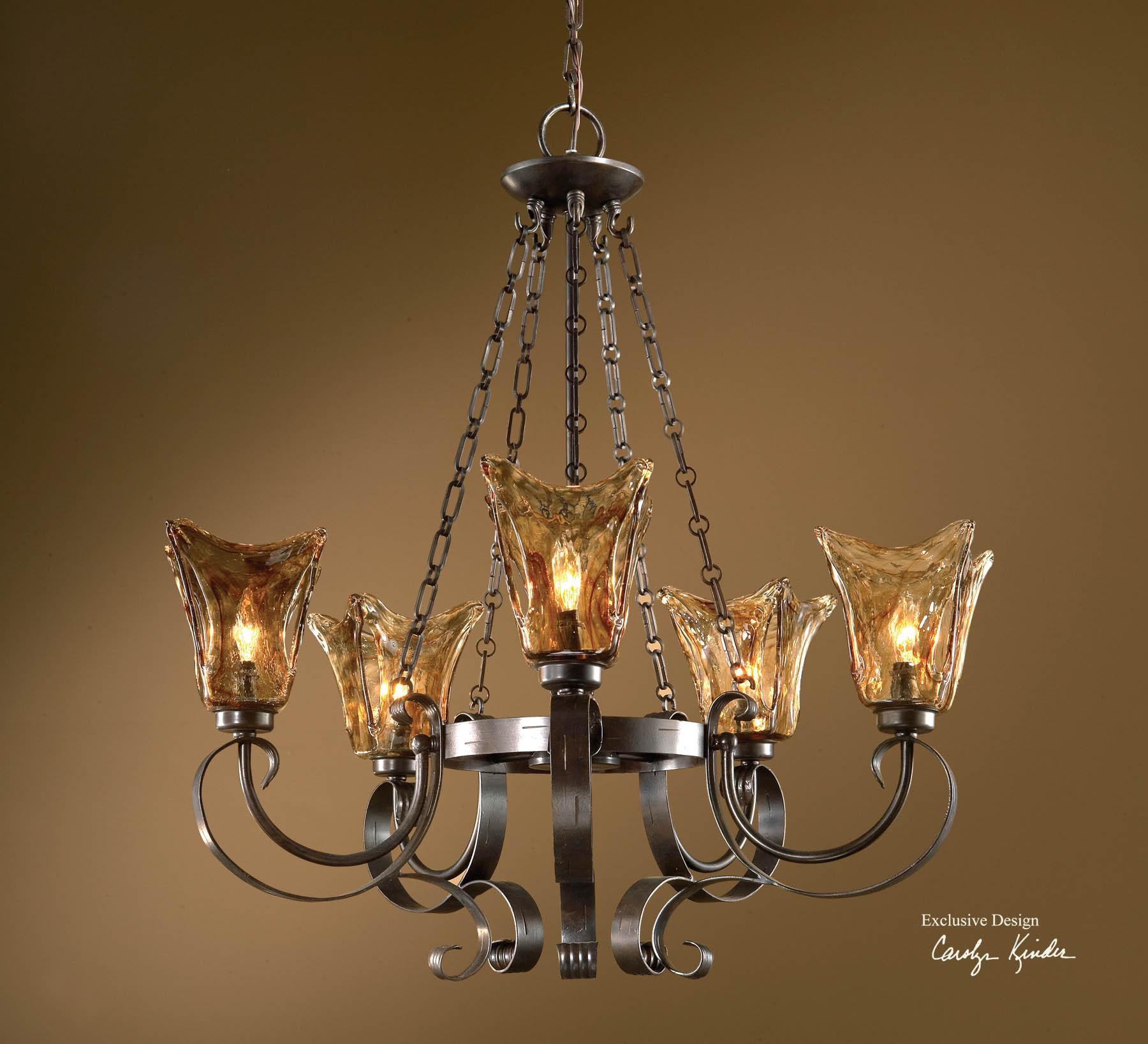 Uttermost Lighting Fixtures Chandeliers 21007 Vetraio 5Light